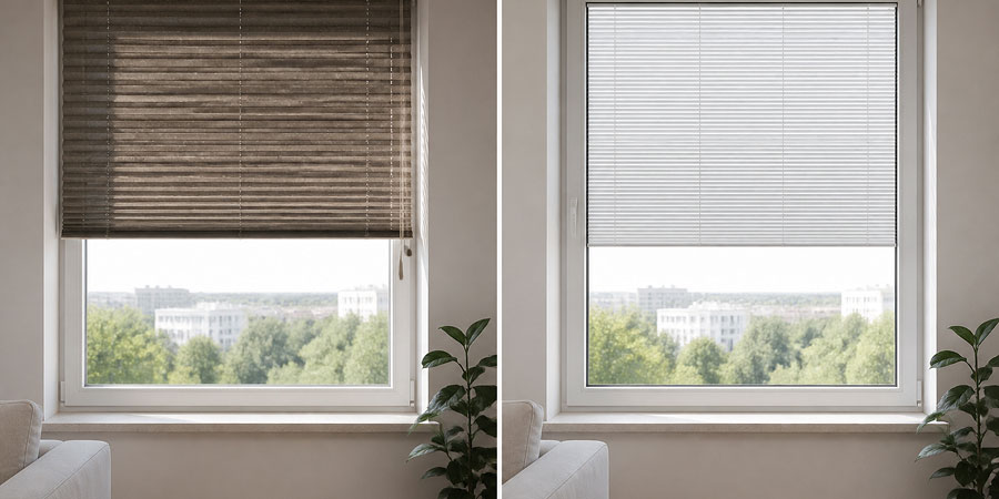 Comparison of different types of window blinds