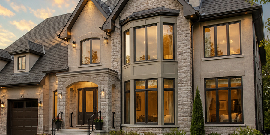 Dark window frame colours exposed to sunlight