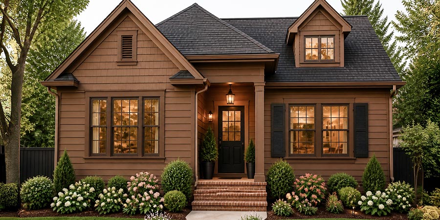 Home exterior with well-proportioned window trim that improves curb appeal while maintaining a balanced facade design.
