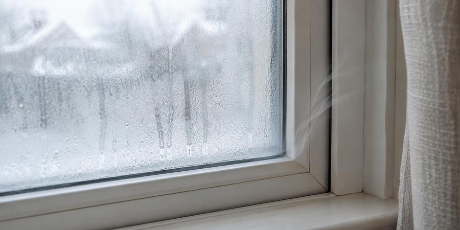 Foggy window with moisture between the panes and no visible air leak