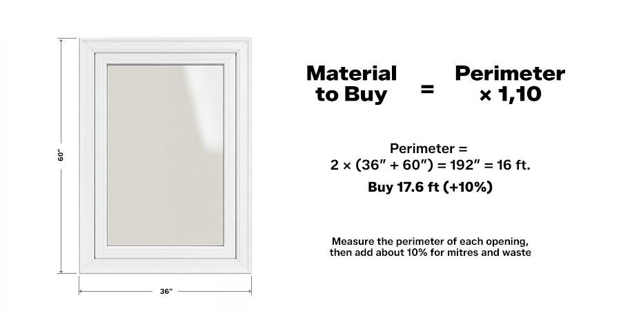 How to measure window trim perimeter