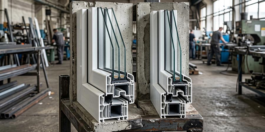 Double-pane and triple-pane windows compared for U-factor