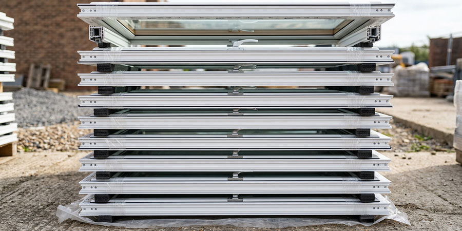 Energy-efficient uPVC window glass package with insulated glazing and thermal performance features