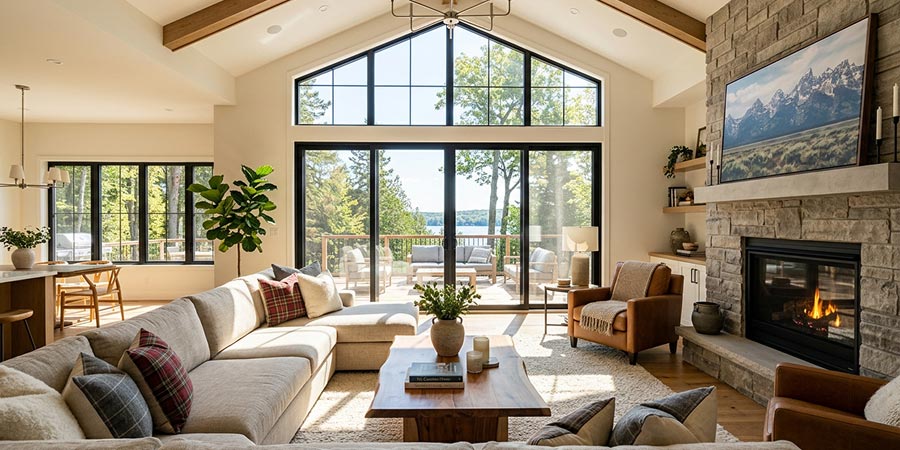 Window U-value for glass and entire window