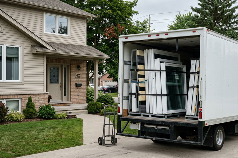 Windows being delivered for installation